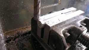 Milling the flat on the bolt head