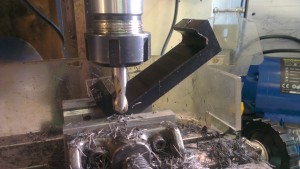 Machining the clamping grooves with a 10mm dia radius cutter